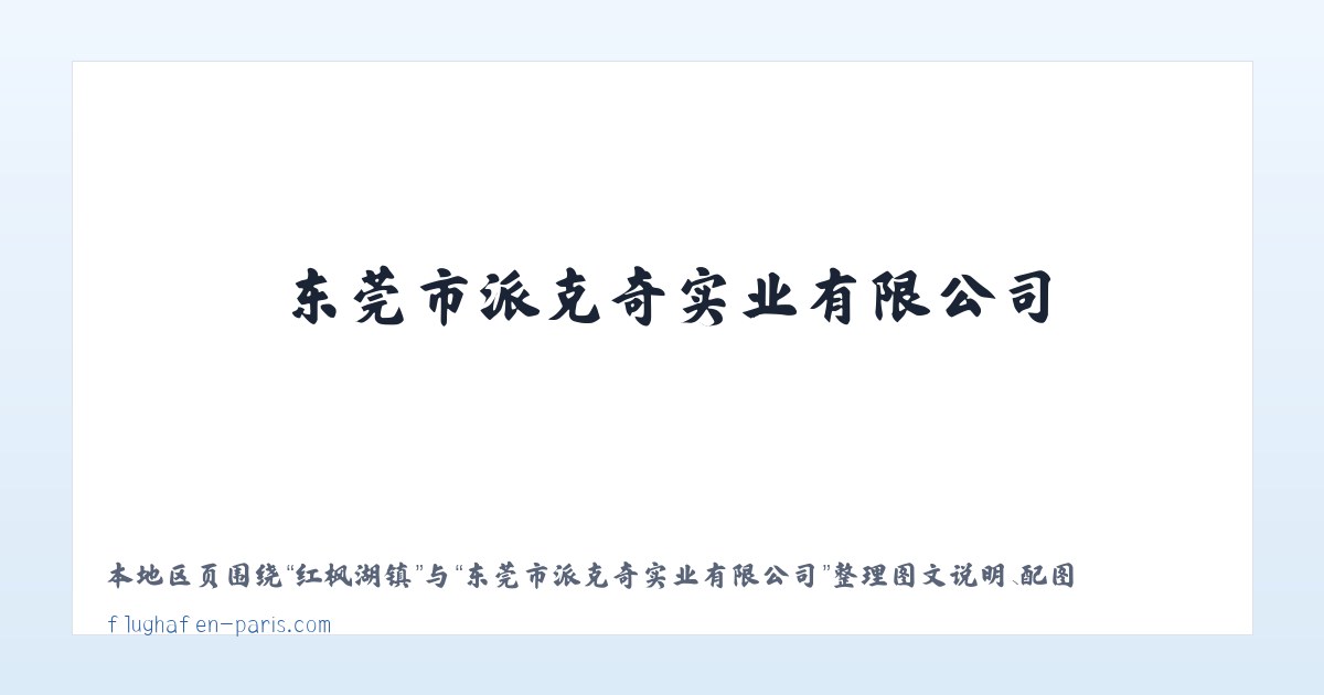 东莞市派克奇实业有限公司 主图