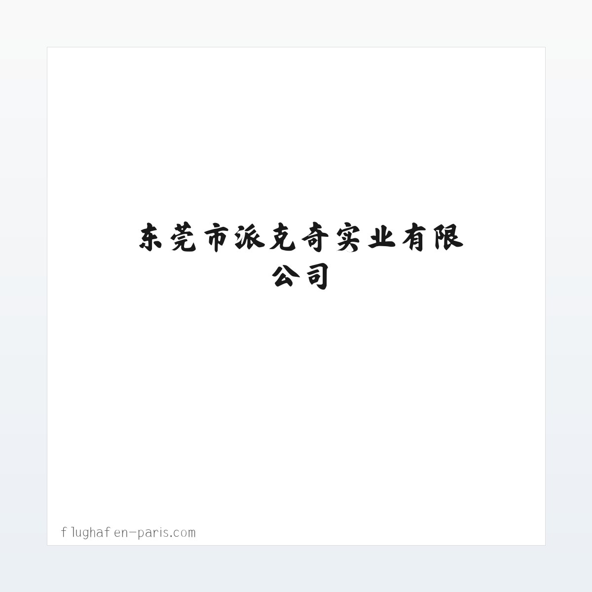 东莞市派克奇实业有限公司 方图
